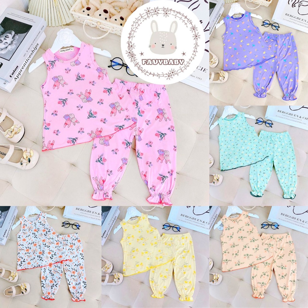 Bộ Ba Lỗ Alibaba Bé Gái MINKY MOM Chính Hãng Thun Lạnh Thời Trang Đáng Yêu Bé Đi Học Đi Chơi 0 1 2 3 4 5 Tuổi - Favybaby