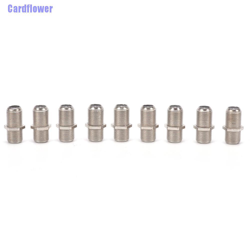 Bộ 10 Đầu Nối Cáp Đồng Trục F / F Jack Rg6 | BigBuy360 - bigbuy360.vn