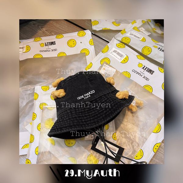 Nón bucket 13DE  MINI BEAR DEMIN