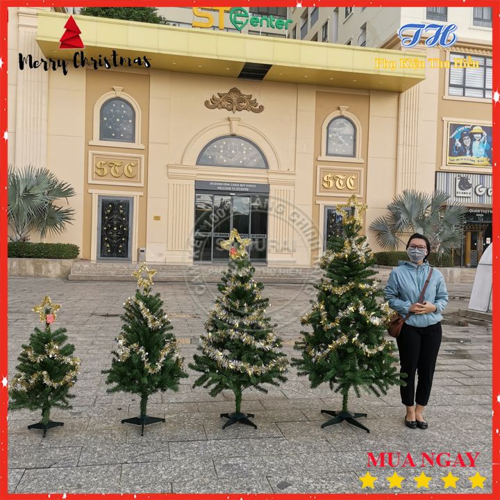 HỎA TỐC HCM Cây thông noel 90cm, 1m2, 1m5, 1m8 trang trí giáng sinh  ( hình thật )