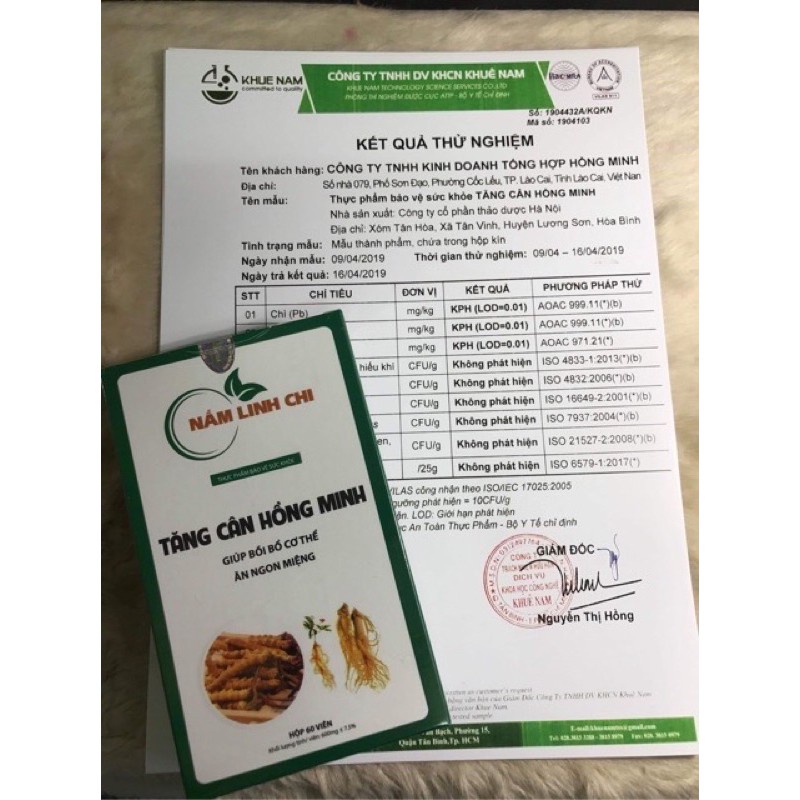 TĂNG CÂN HỒNG MINH 60 viên