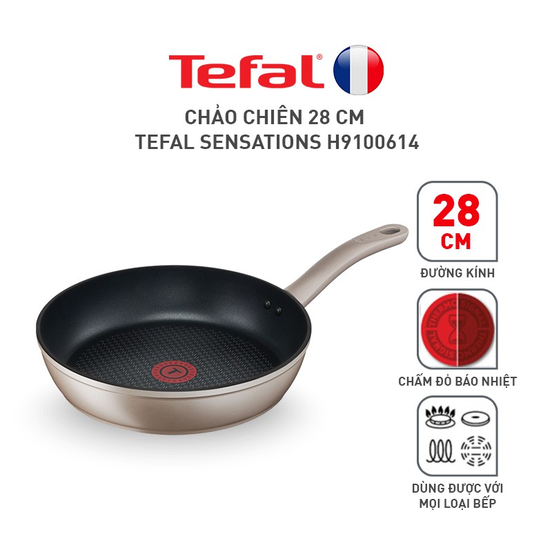 [Mã LIFEHL25 giảm 10% đơn 350K] Combo Tefal Sensations Chảo chiên 24cm &amp; Chảo chiên 28cm