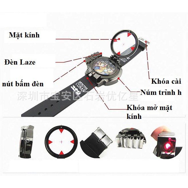 Đồng Hồ Trẻ Em Bé Trai Conan Đeo Tay Bắn Laser | BigBuy360 - bigbuy360.vn