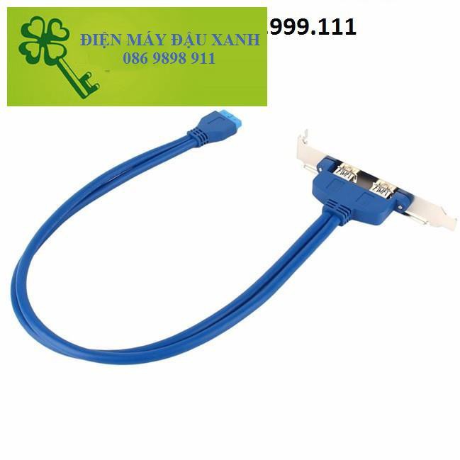 Cáp USB 3.0 ra 2 cổng dài 50cm 20 Pin cắm trong main