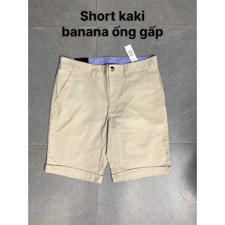 Quần short chất kaki mềm mịn, thiết kế cao cấp - Quần short kaki Banana ống gấp