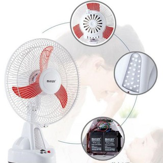 Quạt tích điện micky kẹp bình acquy, cắm sạc TD 914