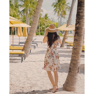 Đầm hoa hở lưng Ruchan + 2,5% phi shopee