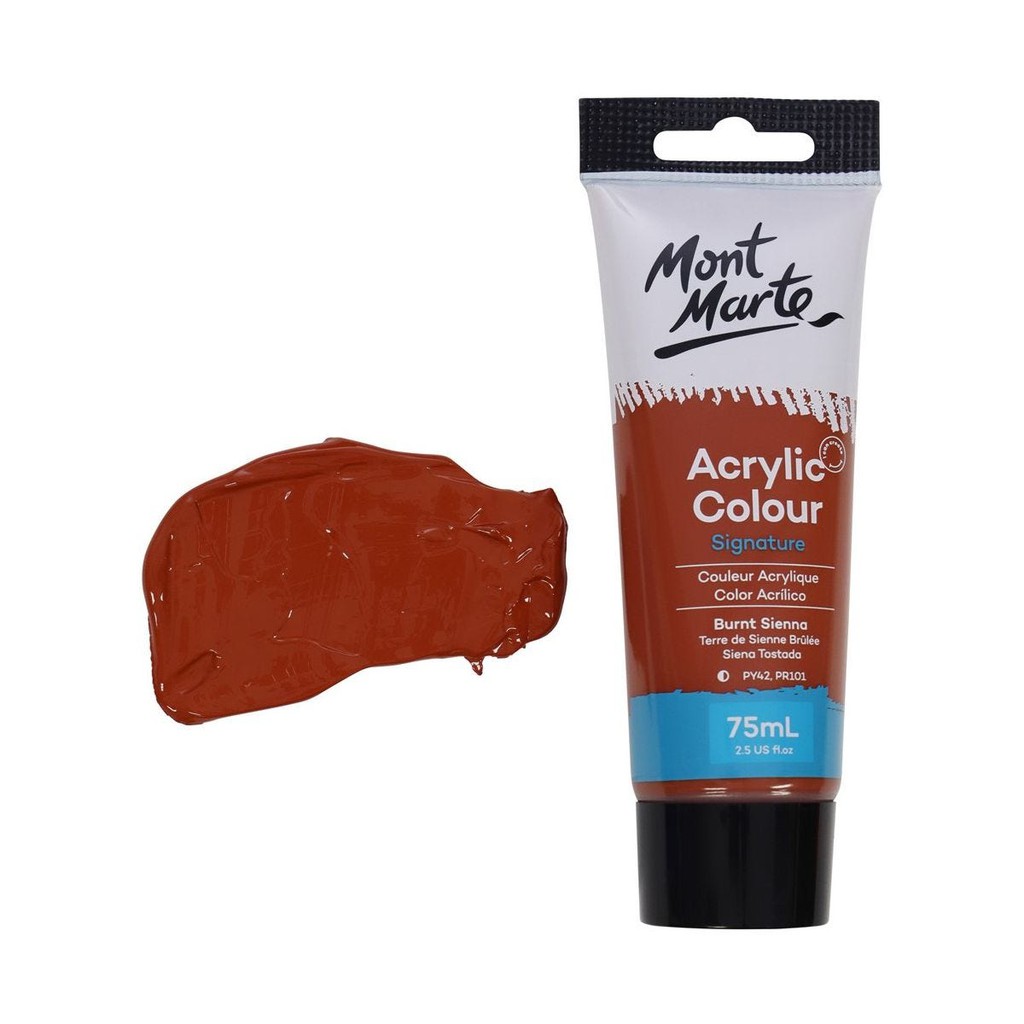 Màu Acrylic Mont Marte 75ml - Burnt Sienna - Acrylic Colour Paint Signature 75ml (2.54oz) - MSCH7514