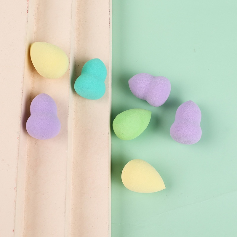 [Hàng mới về] Set 4 / 12 bông mút tán kem nền nhỏ xinh bằng cao su màu sắc gửi ngẫu nhiên