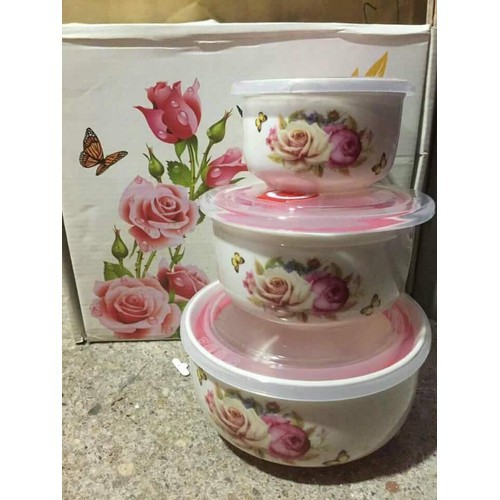bộ 3 bát sứ có nắp