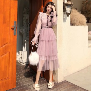 (ảnh thật) đầm ren điệu đà tiểu thư QUẢNG CHÂU ORDER MÃ 87464