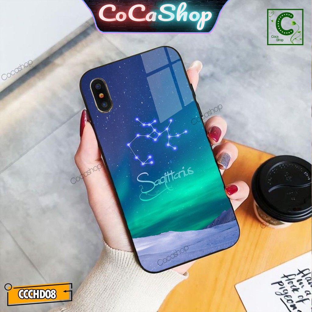 Ốp lưng iphone mặt kính cung hoàng đạo - Cung Nhân Mã - 6/6plus/6s/6splus/7/7plus/8/8plus/x/.....