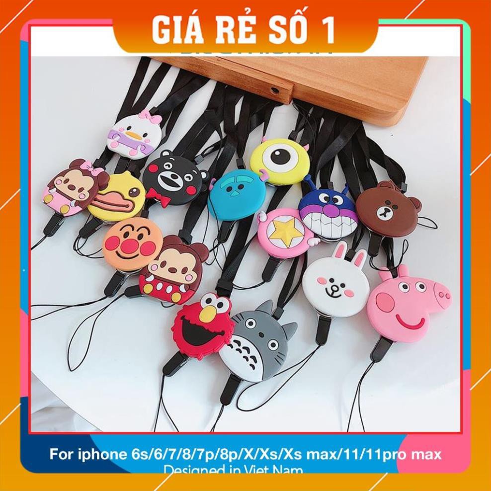 Dây đeo điện thoại, đeo thẻ hình thú ( 20 mẫu ) dây vải dẹt - Awifi Case H3-5