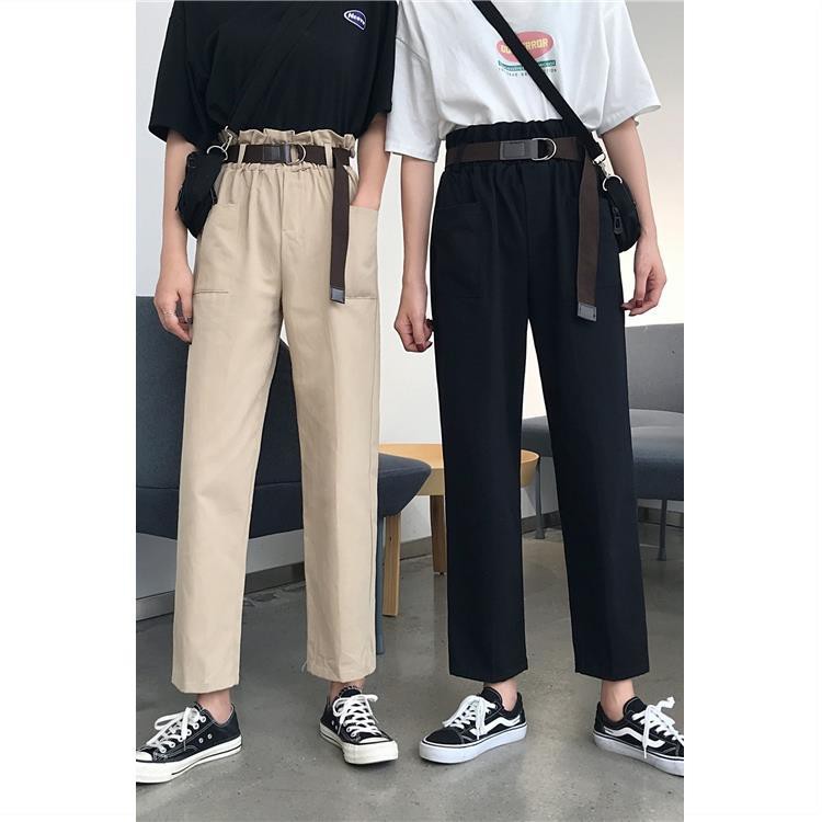 Quần Dài Lưng Cao Ống Rộng Phong Cách Hàn Quốc 2019 Cho Nữ | BigBuy360 - bigbuy360.vn