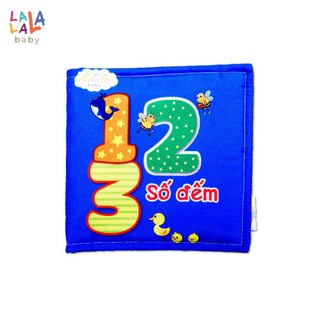 Sách vải Lalala baby, kích thích đa giác quan chủ đề Số đếm, kích thước 15x15cm 12 trang