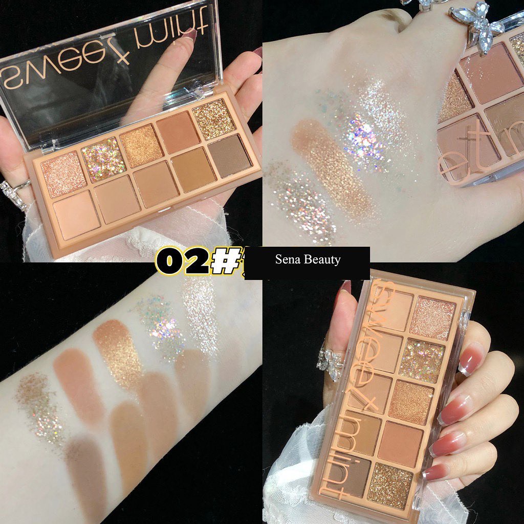 Bảng Phấn Mắt Sweet Mint 10 Màu Sắc Hiệu Ứng Lì LS
