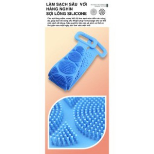 Dây Tắm Chà Lưng 2 mặt Bằng Silicone mẫu mới