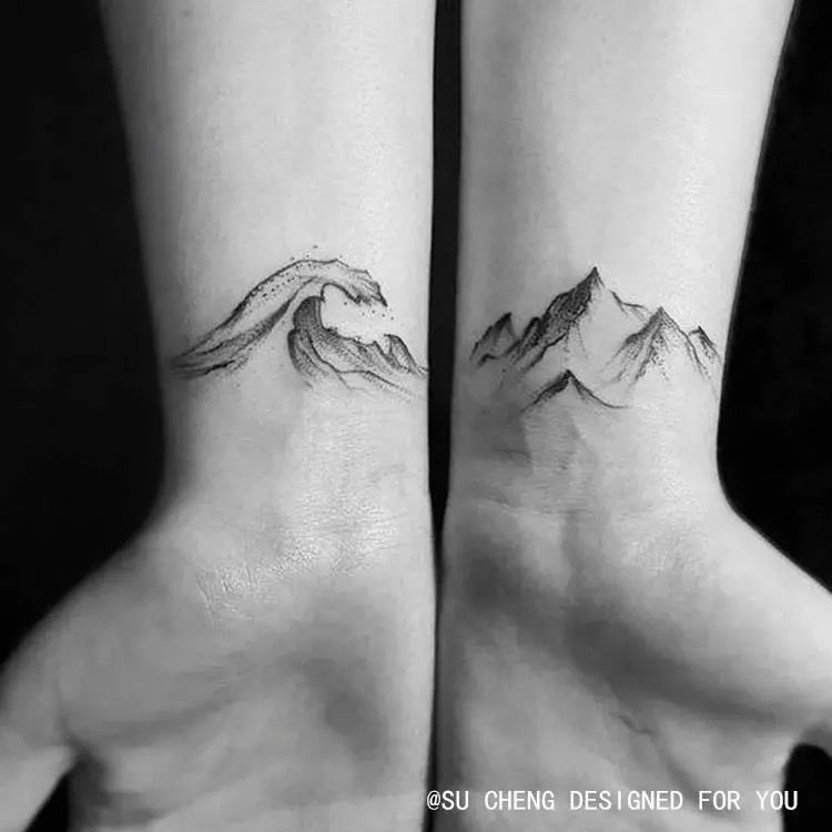 Hình Xăm Dán Chống Thấm Nước Lâu Trôi Cá Tính Cho Cặp Đôi