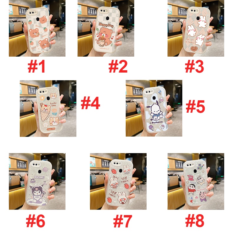 Casing Girls Gift Shell Pattern Cute Bear Mobile Phone Case Oppo A5s A7 A12 A31 2020 F9 Realme 2 Pro A5 2020 A9 2020 A53 2020 A3s Realme C1 A12e Shockproof Cover