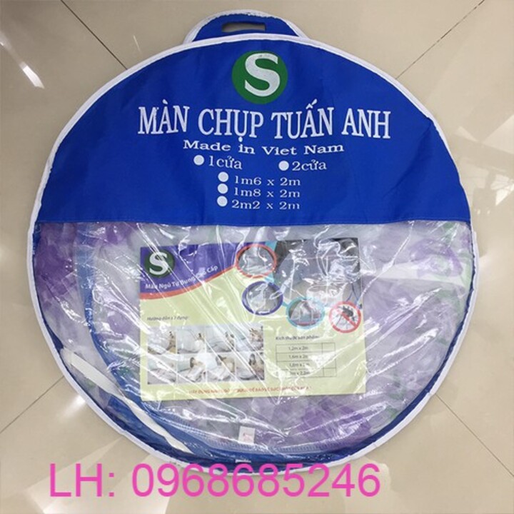 Màn chụp tự bung không đáy Tuấn Anh - chất vải dày, mắt lưới nhỏ