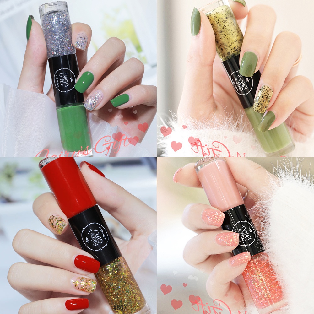 Sơn móng tay thường bóng Fairy's Gift hai đầu 2 màu khác nhau 12ml Teen Store TS1149