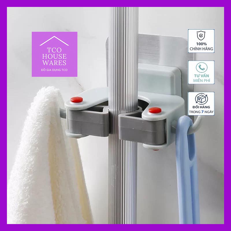 Móc Kẹp Chổi Dán Tường Siêu Dính Tiện Lợi loại 1