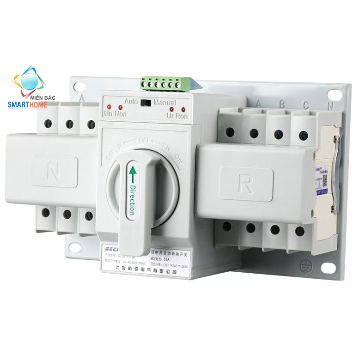 Bộ chuyển nguồn ATS 3P 4P 63A 380V GECHELE, cầu dao đảo chiều tự động