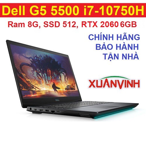 Dell Inspiron 15 G5 5500 70225486 Core i7-10750H 8GB SSD512GB RTX2060 6GB Phiên Bản 2020 (New 100% Chính Hãng)