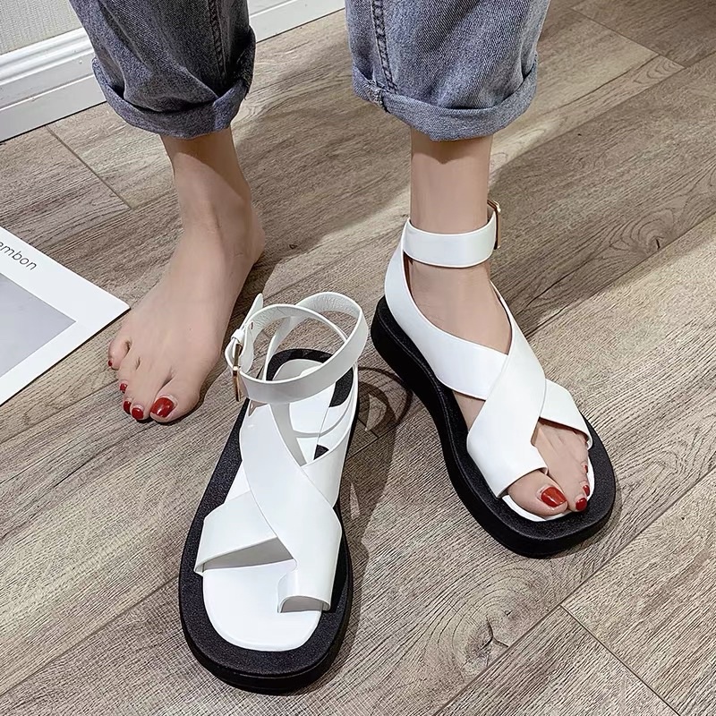 Sandan nữ cao su quai chéo xỏ ngón style Hàn