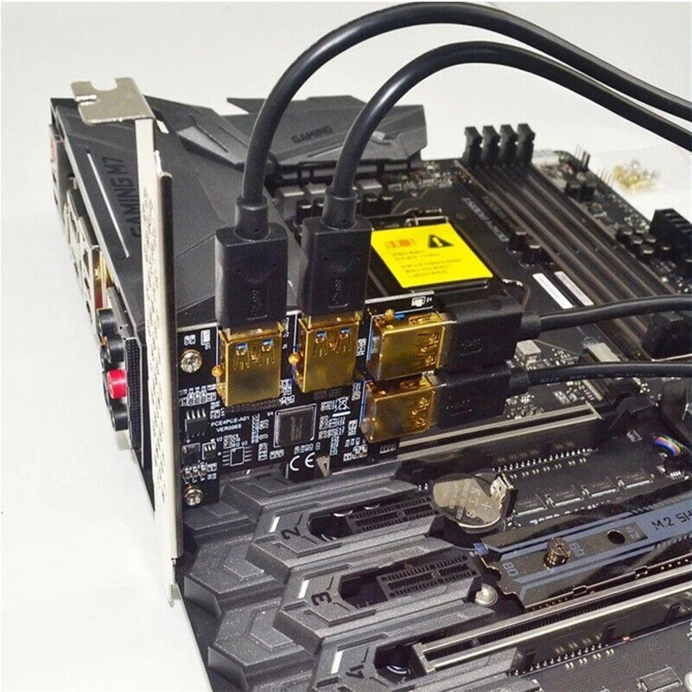 Harriett Chuyển Đổi Pci Express Riser Card 1 Sang 4 Usb Usb Usb 3.0 Card Btcoin Giao Diện Pci-E 1x Sang 16x Pcie Pci-E | BigBuy360 - bigbuy360.vn