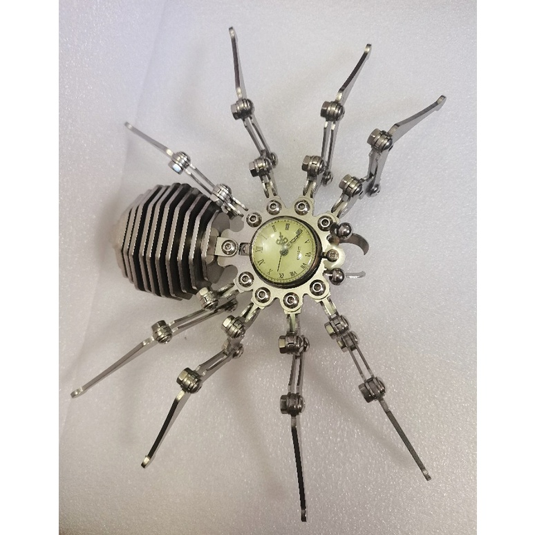 Mô Hình Lắp ghép 3d Kim Loại đồng hồ nhện STEAMPUNK