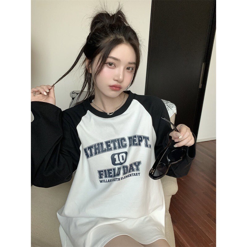 Áo Thun thu đông Athlentic, Áo thun Unisex from rộng, chất áo dày, thiết kế phong cách thời trang cá tính - MODY