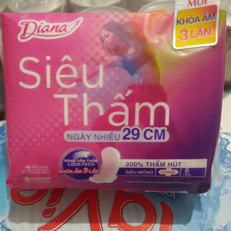 Băng vệ sinh Diana siêu thấm ngày nhiều siêu mỏng cánh