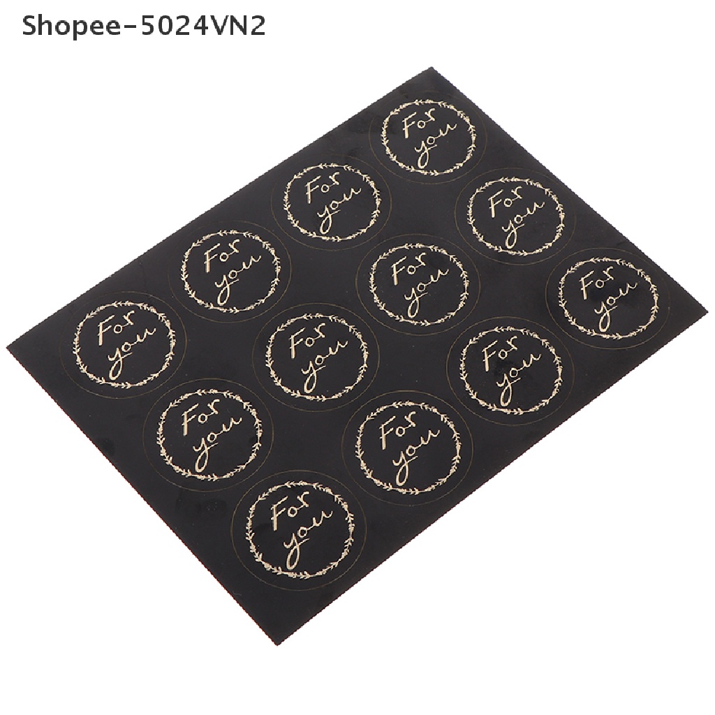 Set 120 Miếng Dán Hình Tròn In Chữ you Dùng Trang Trí Hộp Quà DIY