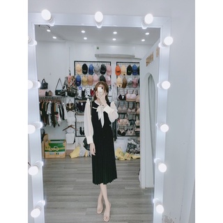 Sơ mi nơ đính ngọc Tiểu thư