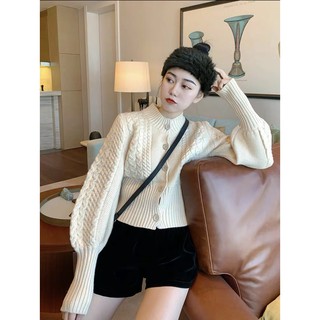ÁO LEN CỔ TRỤ TAY BỒNG