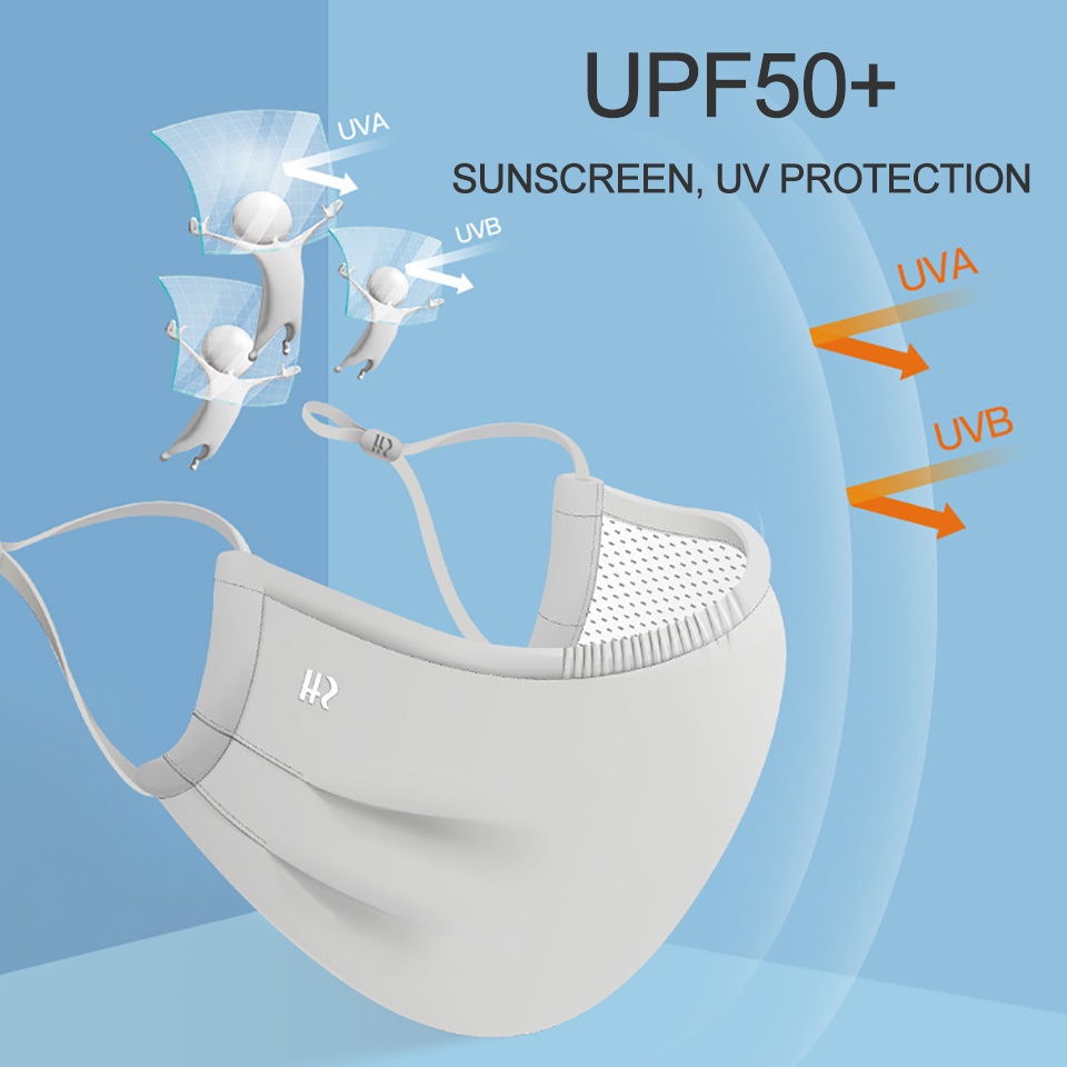 Khẩu Trang Chống Nắng Chống Tia UV Mềm Mại Thoáng Khí Có Thể Điều Chỉnh 3D Tiện Dụng