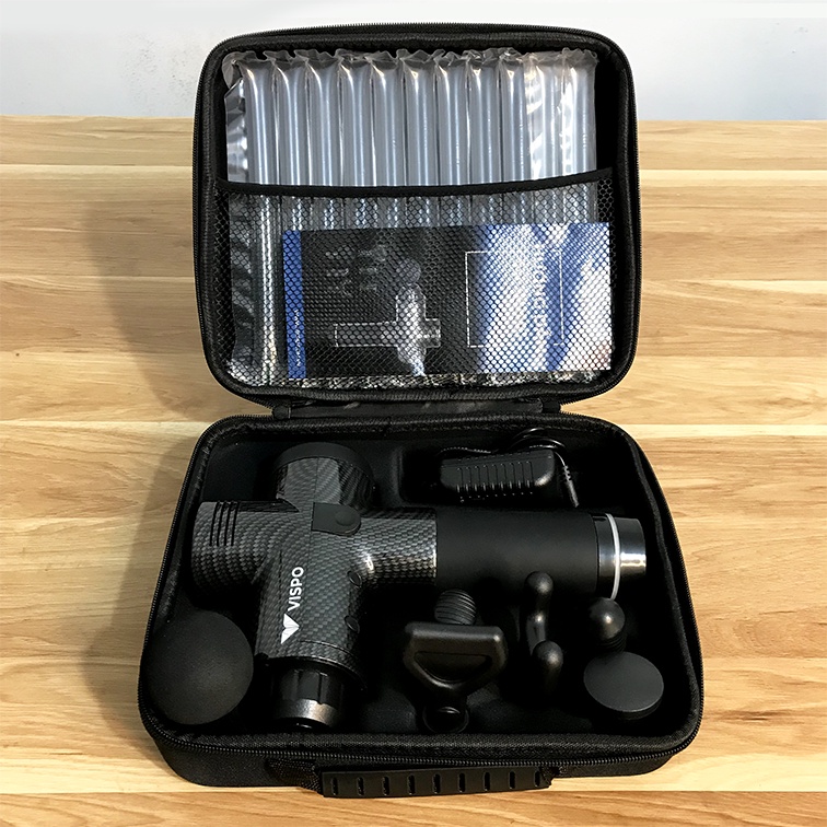 Máy massage cầm tay VISPO VP-S21 có 6 đầu, 30 mức độ rung giúp mat xa, giảm đau mỏi - Bảo hành 12 tháng