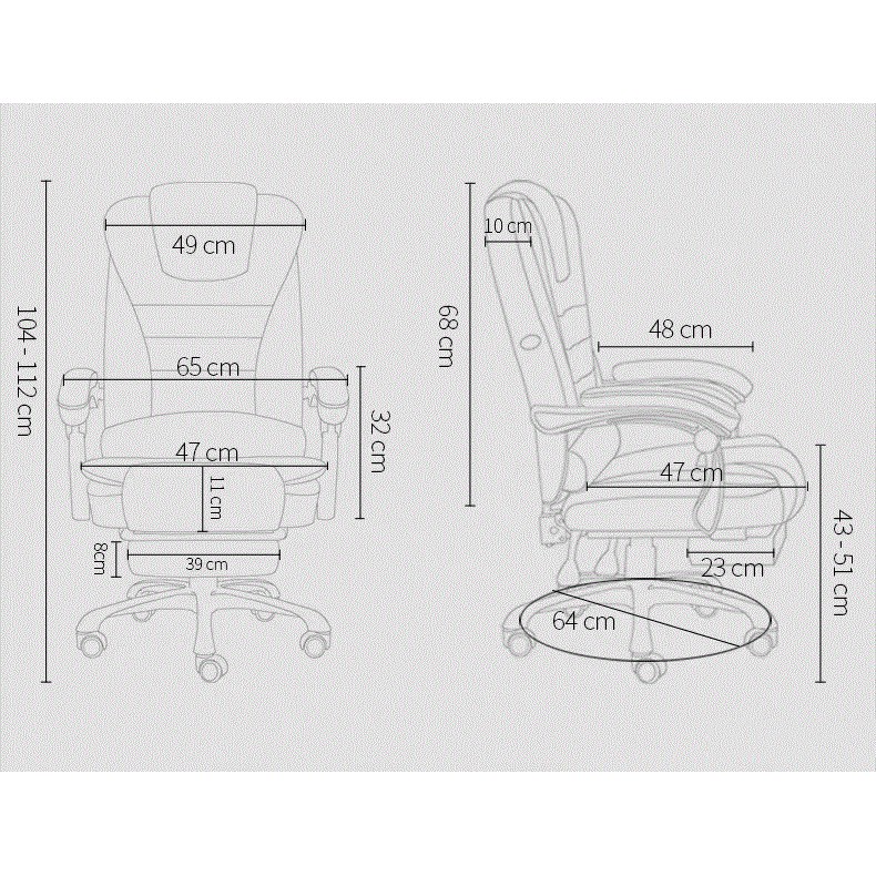Tâm House Ghế da giám đốc chân xoay cao cấp - G333 | BigBuy360 - bigbuy360.vn