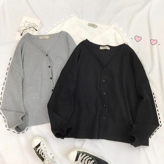 Áo Cardigan ulzzang basic trơn 3 màu