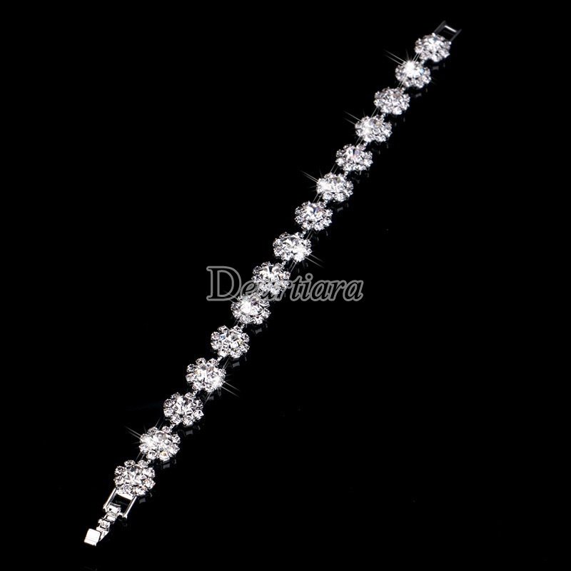 Bộ Trang Sức 3 Món Họa Tiết Hoa Đính Kim Cương Nhân Tạo Thời Trang