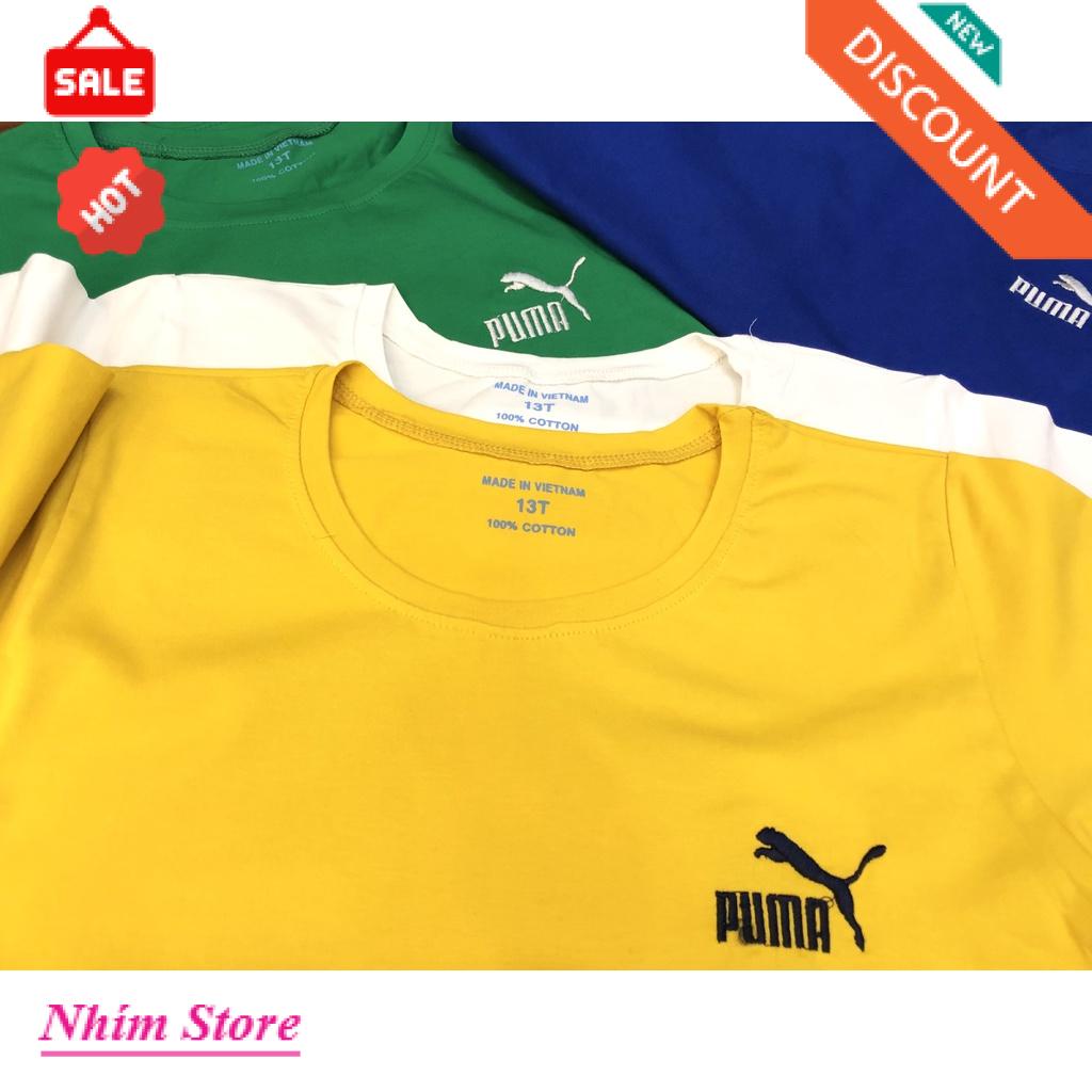 Size 30-55kg # Áo lẻ nhiều màu# Áo puma cộc tay bé trai size đại 30-55kg # Màu sắc đẹp mắt,chất cotton sờ mịn tay