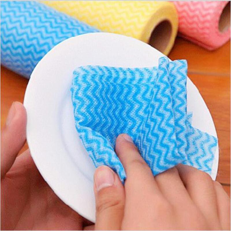 Khăn lau bếp - khăn lau chén đĩa có thể tái sử dụng 50 miếng/cuộn vô cùng tiện dụng