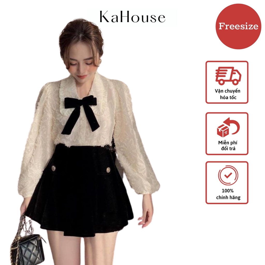 Áo Sơ Mi Bèo Họa Tiết Cánh Hoa KaHouse 046