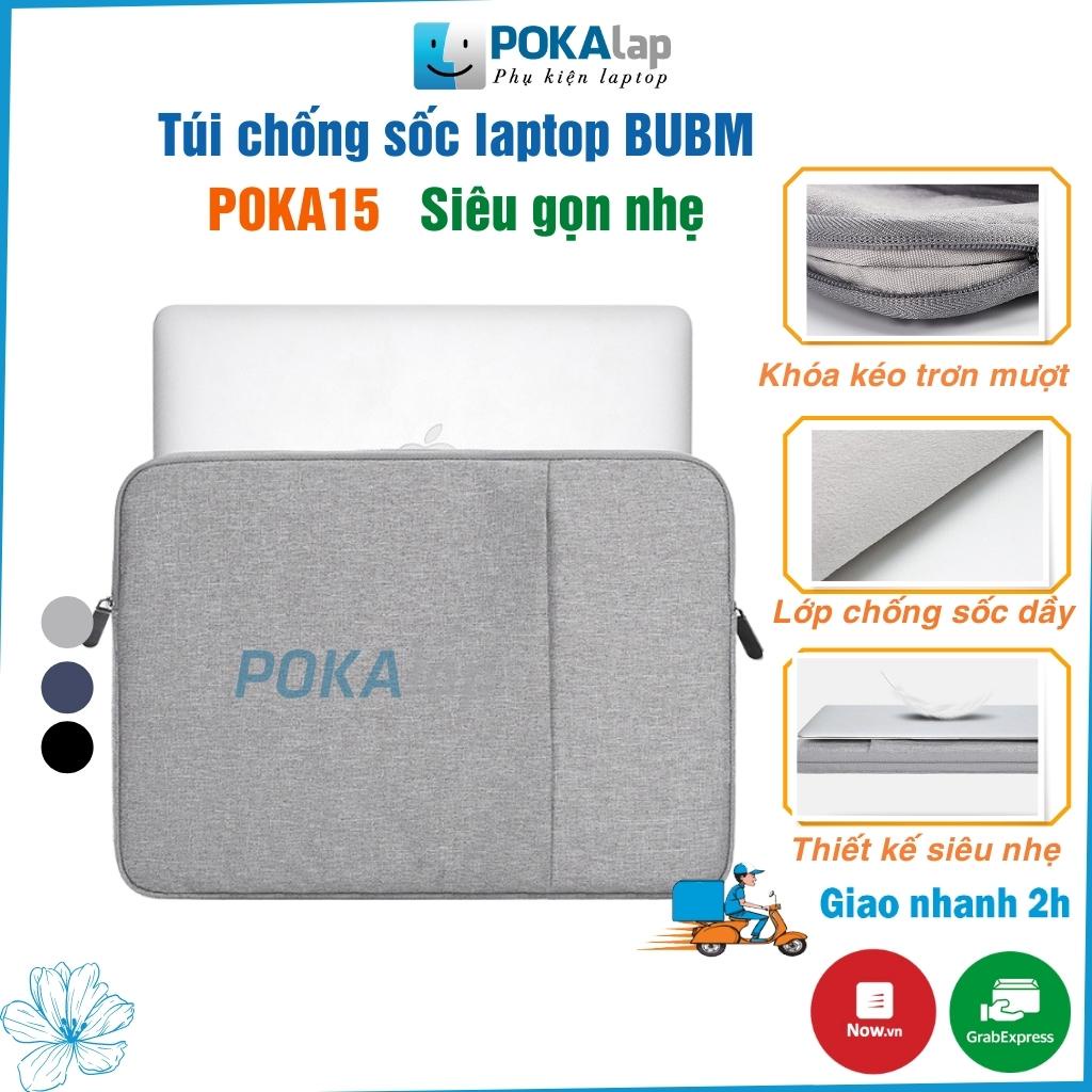 Túi chống sốc laptop, macbook POKA15 chất liệu vải oxford cao cấp chống thấm nước 13 inch 14 inch 15,6 inch - POKALAP