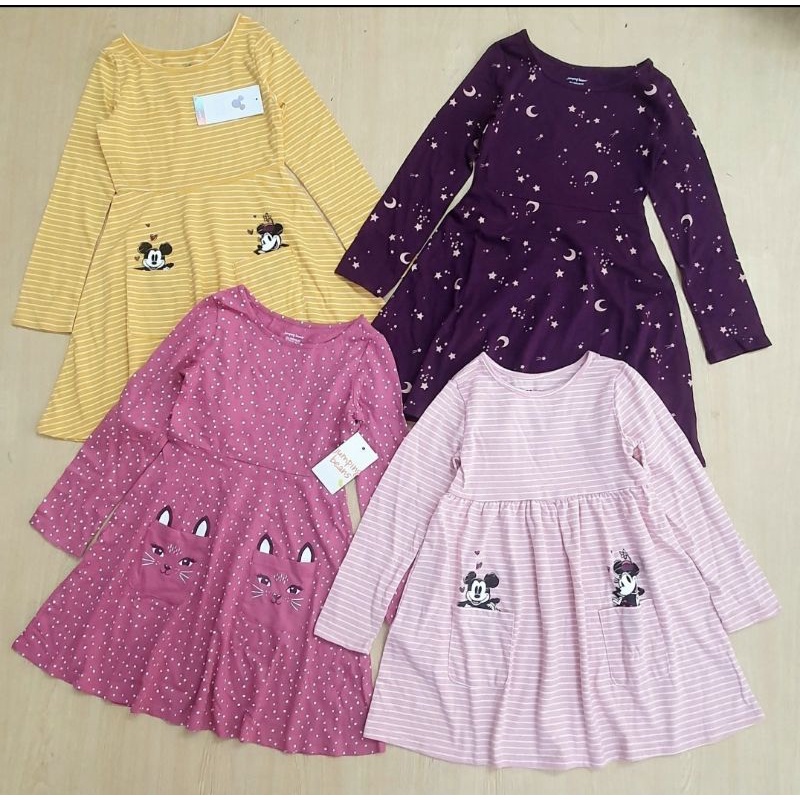 Váy đầm cotton dài tay thu đông J.Beans xuất dư xịn cho bé gái