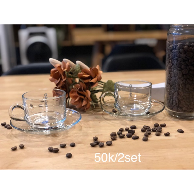 - Bộ 2 ly thuỷ tinh cà phê Stack Cup OCEAN