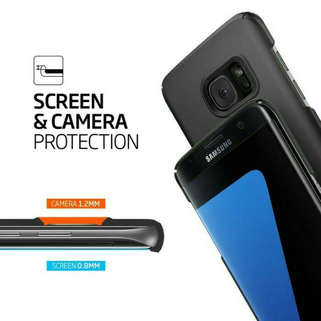 Ốp Lưng Spigen Cho Samsung Galaxy S7 Edge Đen