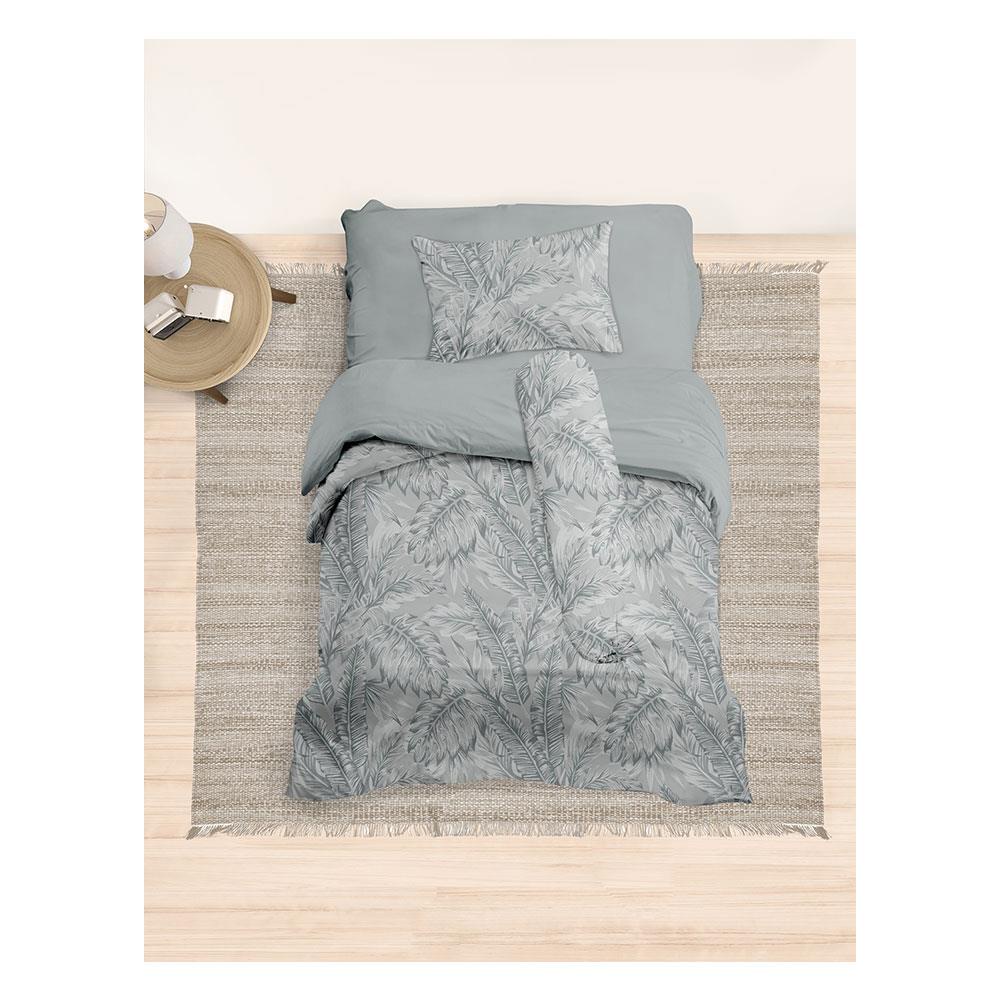 HomeBase HLS Bộ Trải giường ngủ Queen size 4 sản phẩm bằng Microfiber GREENERY W106.68xD31xH198 Cm màu xanh lá