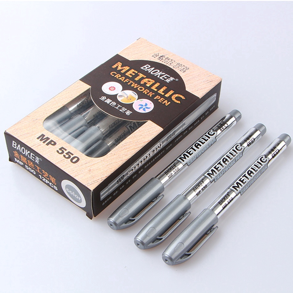 Bút đánh dấu màu kim loại vàng và bạc 1.5mm tiện dụng